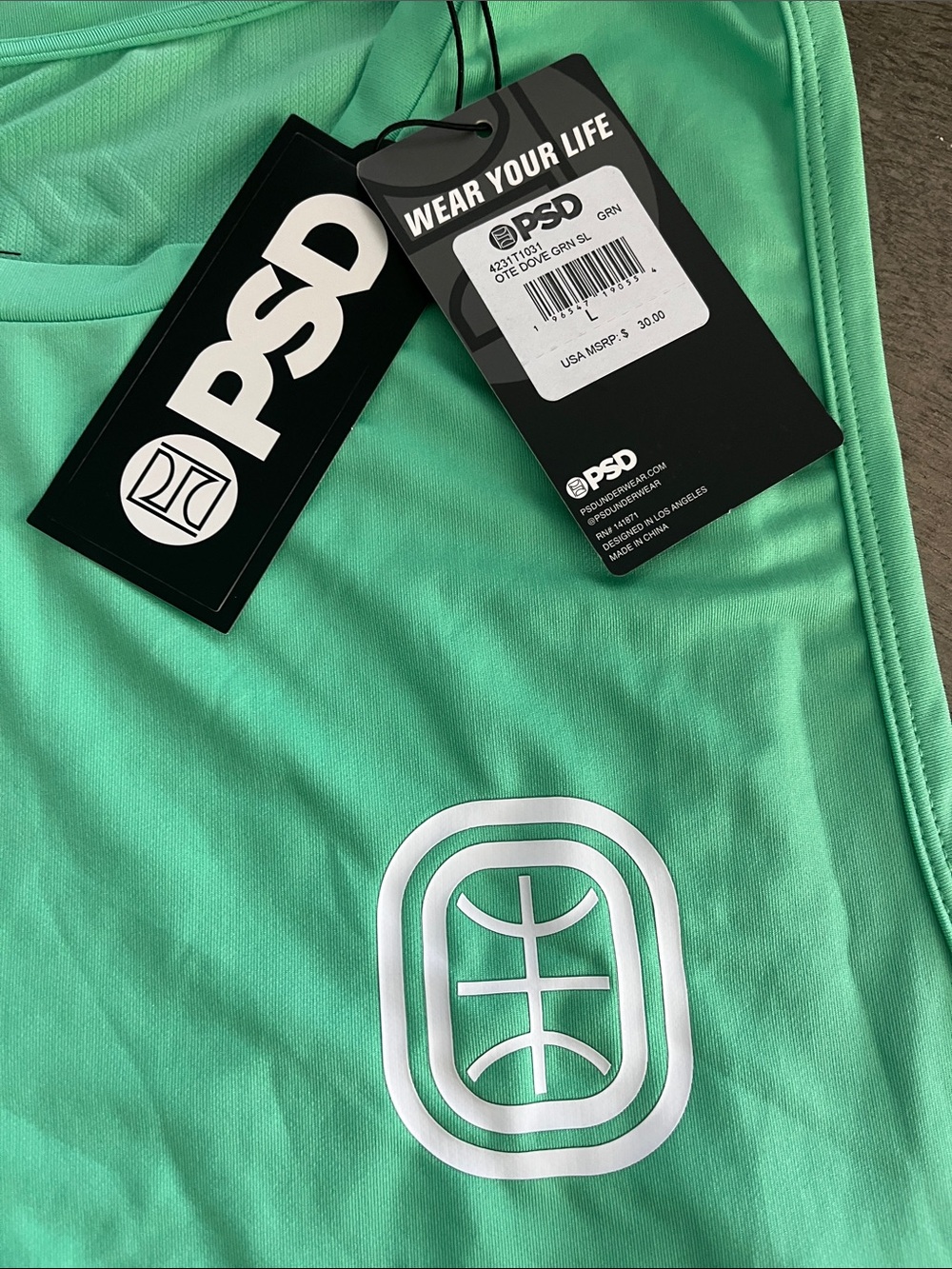 OTE X PSD Overtime Collab Mint Dove Green Activewear Compression Lot Large